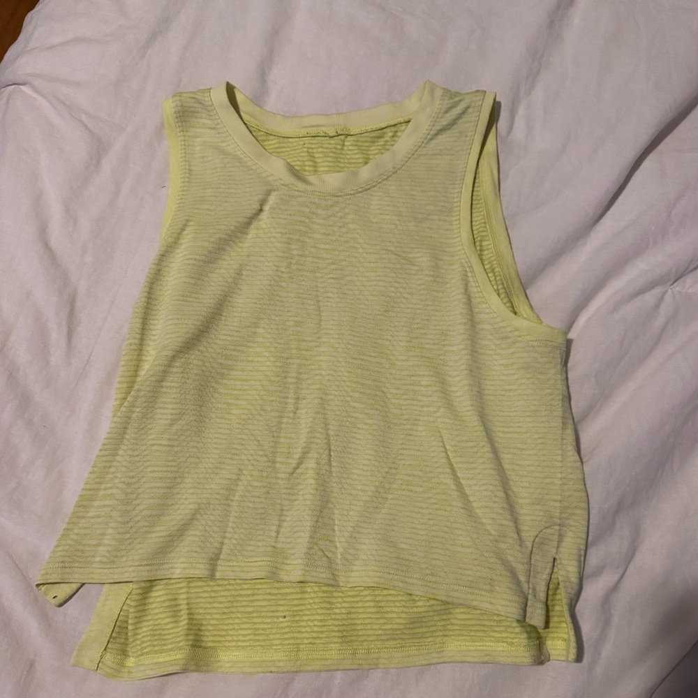 Lululemon Yellow Muscle Tank Size 6